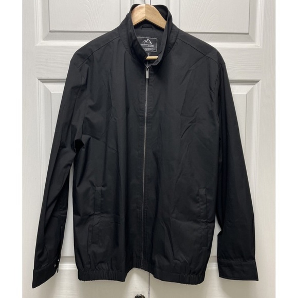 MAGCOMSEN Black Jacket Lightweight Windbreaker Spring Fall Jackets‎ Zip New